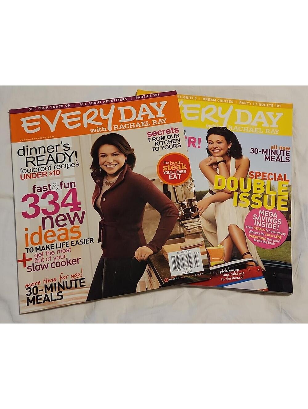 Everyday With Rachael Ray Magazines March & June/July 2009 Lot of 2